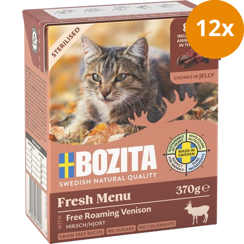 Bozita Sterilised Häppchen in Gelee mit Hirsch 370 g