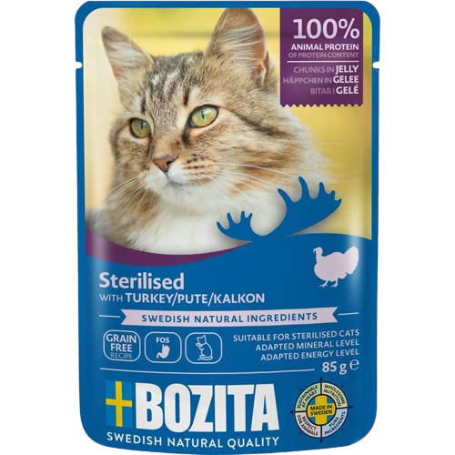 Bozita Sterilised Häppchen in Gelee PB mit Pute 85 g