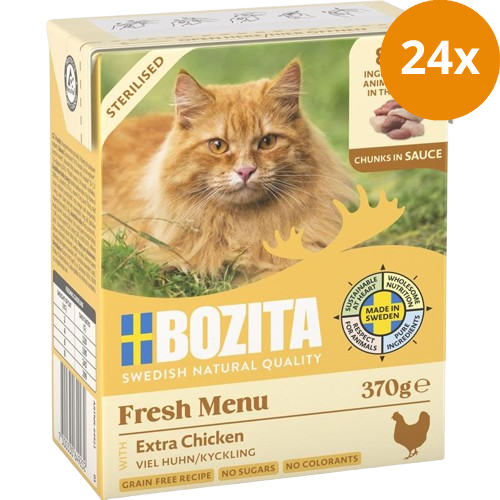 Bozita Sterilised Häppchen in Sauce mit viel Huhn 370 g