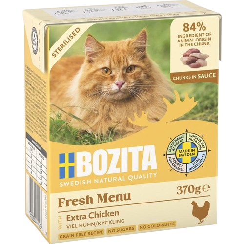 Bozita Sterilised Häppchen in Sauce mit viel Huhn 370 g