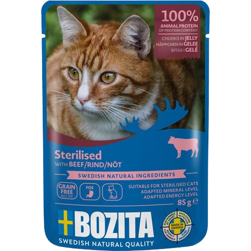 Bozita Sterilised Häppchen in Gelee PB mit Rind 85 g