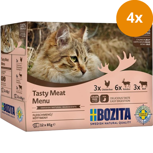 Bozita Tasty Meat Menu Häppchen in Gelee Multibox 1020 g