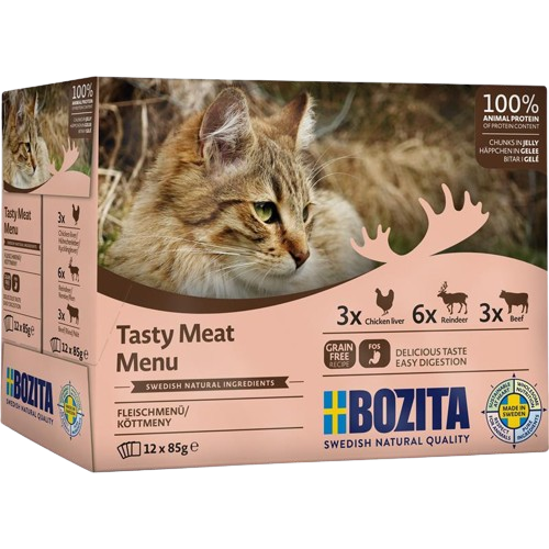 Bozita Tasty Meat Menu Häppchen in Gelee Multibox 1020 g