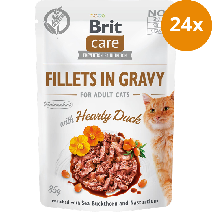 Brit Care Fillets in Gravy Duck 85 g