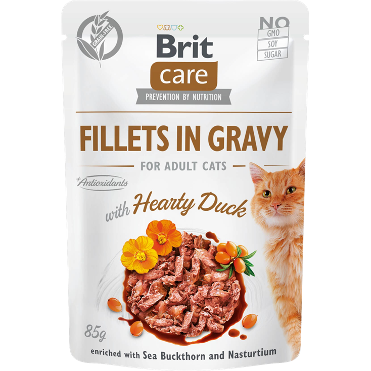 Brit Care Fillets in Gravy Duck 85 g