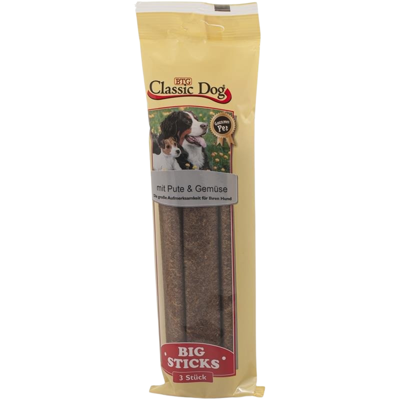 BTG Classic Dog Snack Big Sticks Pute & Gemüse 300 g