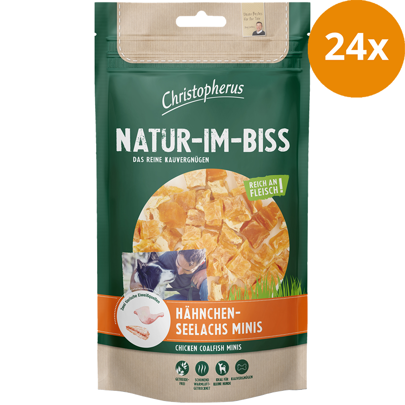 Christopherus Natur-Im-Biss Hähnchen-Seelachs-Minis 70 g