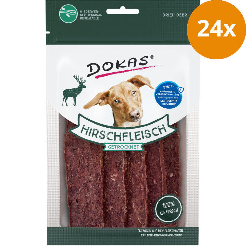 DOKAS Hirschfleisch getrocknet 60 g | Hundesnack