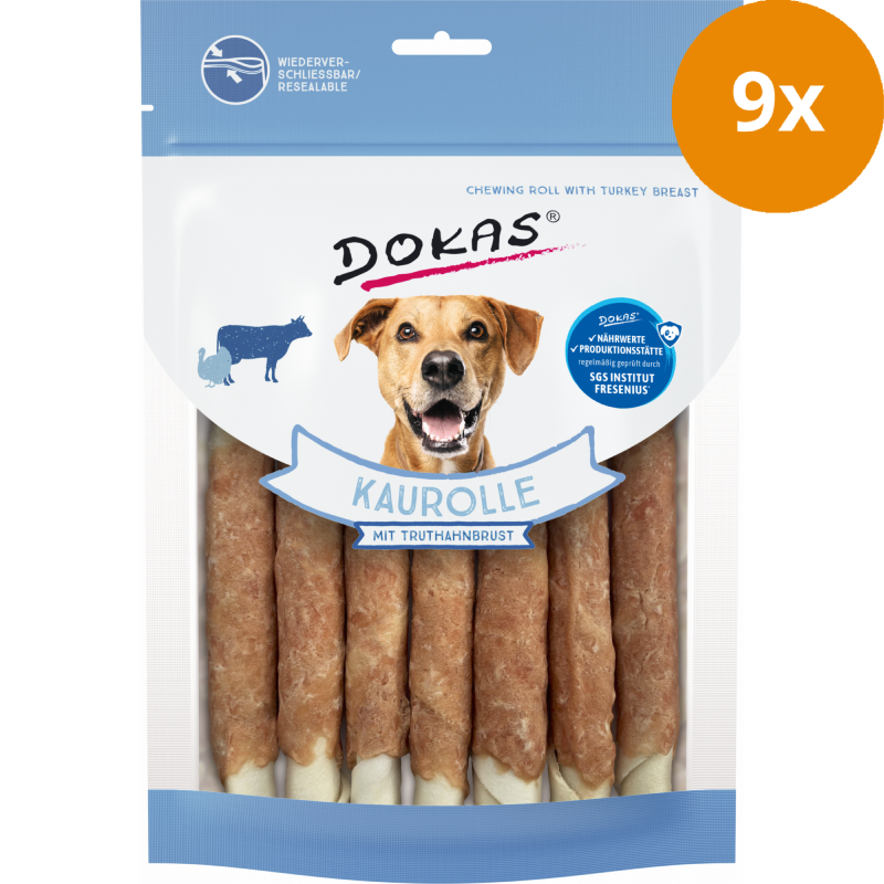 DOKAS Kaurolle mit Truthahnbrust 190 g | Hundesnack