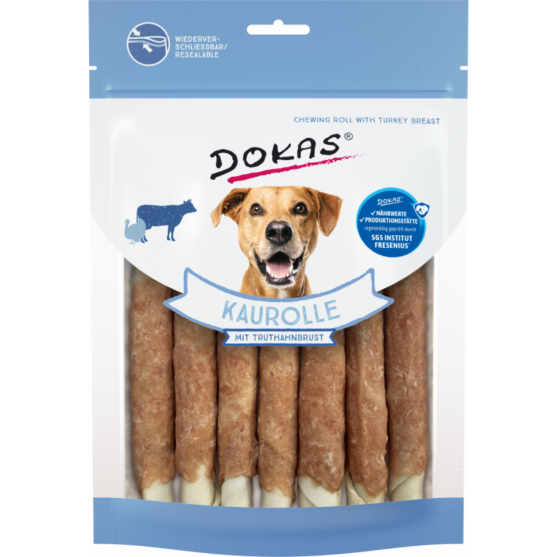 DOKAS Kaurolle mit Truthahnbrust 190 g | Hundesnack