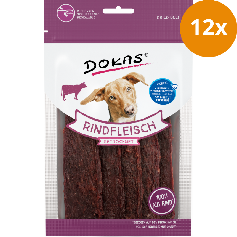 DOKAS Rindfleisch getrocknet 70 g | Hundesnack