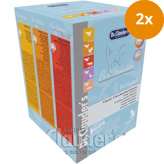 Dr.Clauder's Cat Best Selection Multipack Sterilised 5 Sorten 6 x 85 g