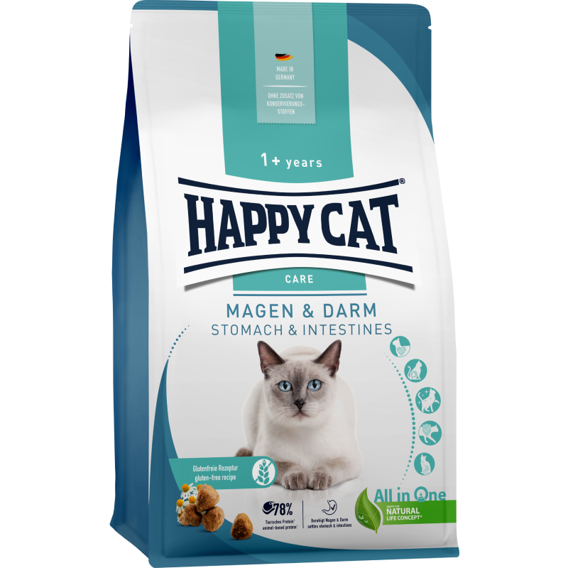 Sparpaket Happy Cat Care Magen & Darm 2 x 4 kg