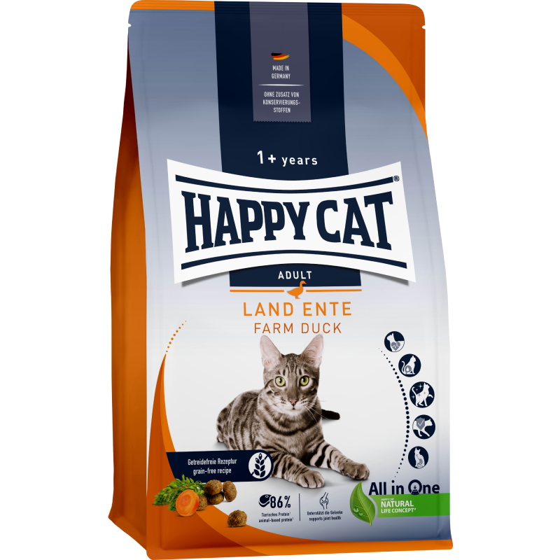 Sparpaket Happy Cat Culinary Land Ente 2 x 4 kg