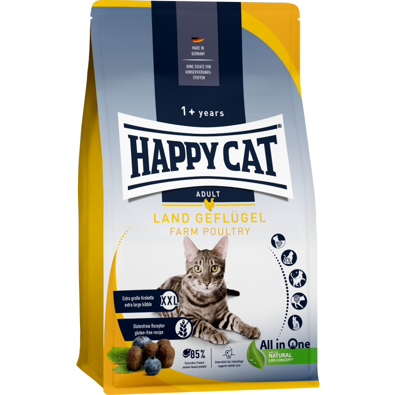 Sparpaket Happy Cat Culinary Land Geflügel 2 x 4 kg