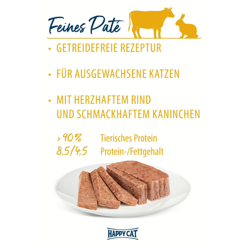 Happy Cat Minkas Schale Duo Rind & Kaninchen Paté 100 g