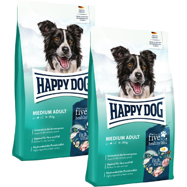 Sparpaket Happy Dog fit & vital Medium 2 x 4 kg