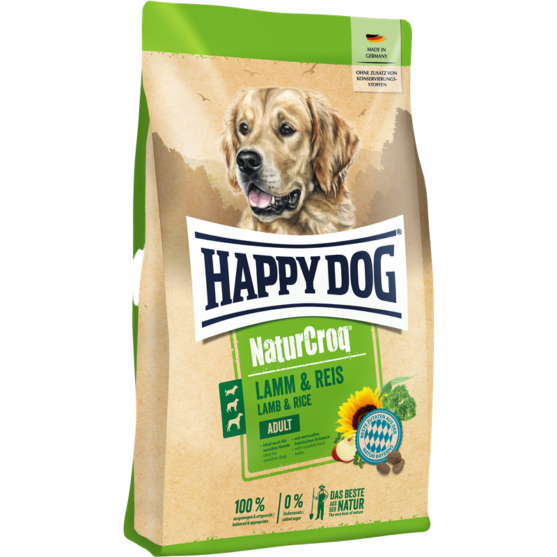 Sparpaket Happy Dog NaturCroq Lamm & Reis 2 x 4 kg