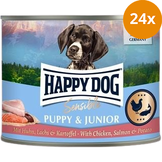 Happy Dog Sensible Puppy Huhn, Lachs & Kartoffel 200 g