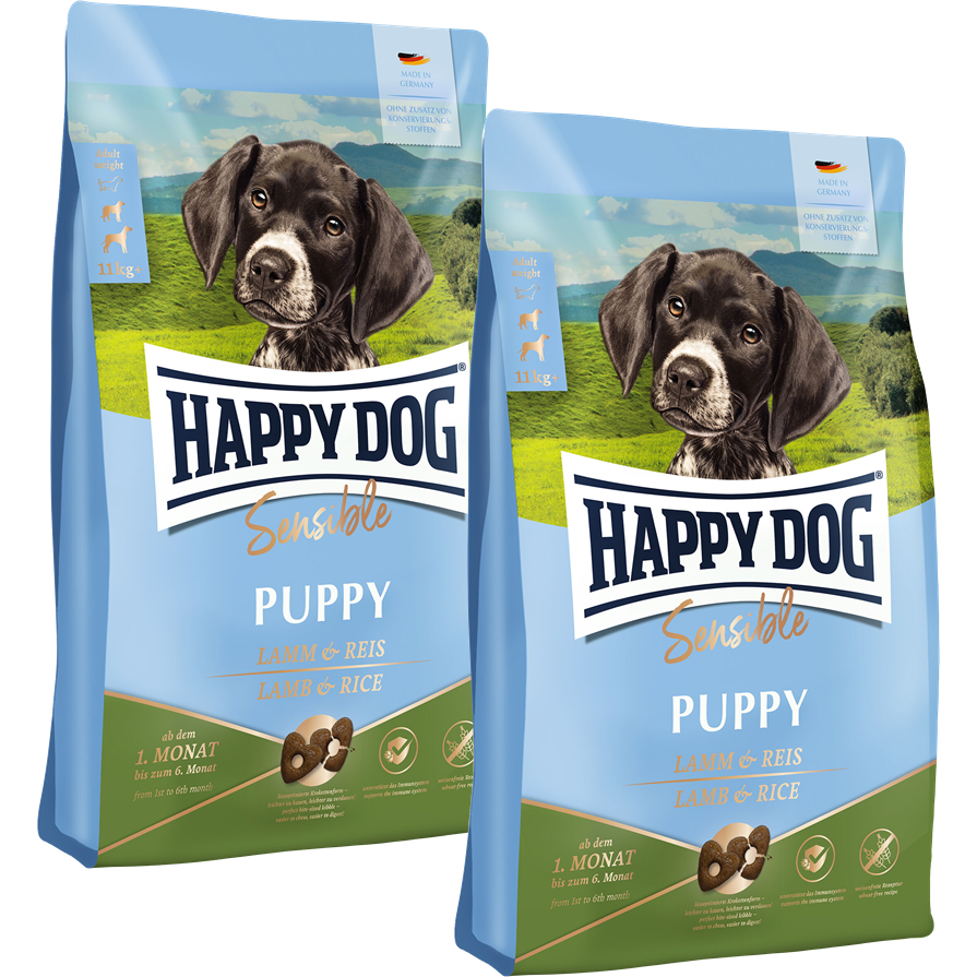 Sparpaket Happy Dog Sensible Puppy Lamm & Reis 2 x 10 kg