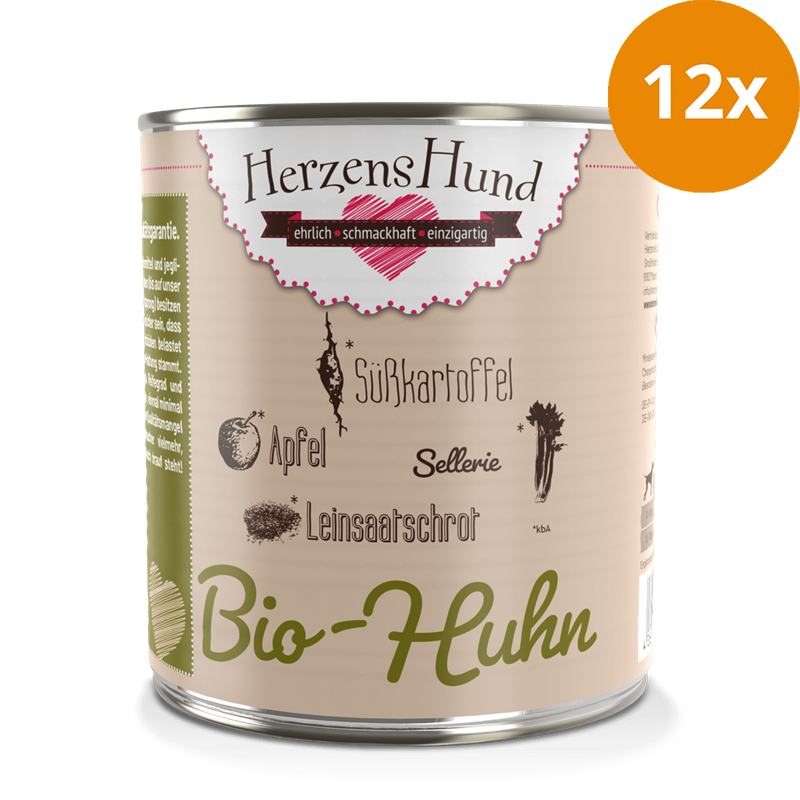 HerzensHund Bio Huhn mit Bio Gemüse 800 g