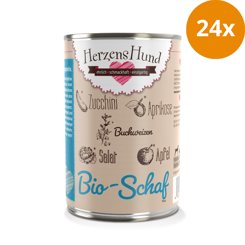 HerzensHund Bio Schaf mit Bio Gemüse 400 g