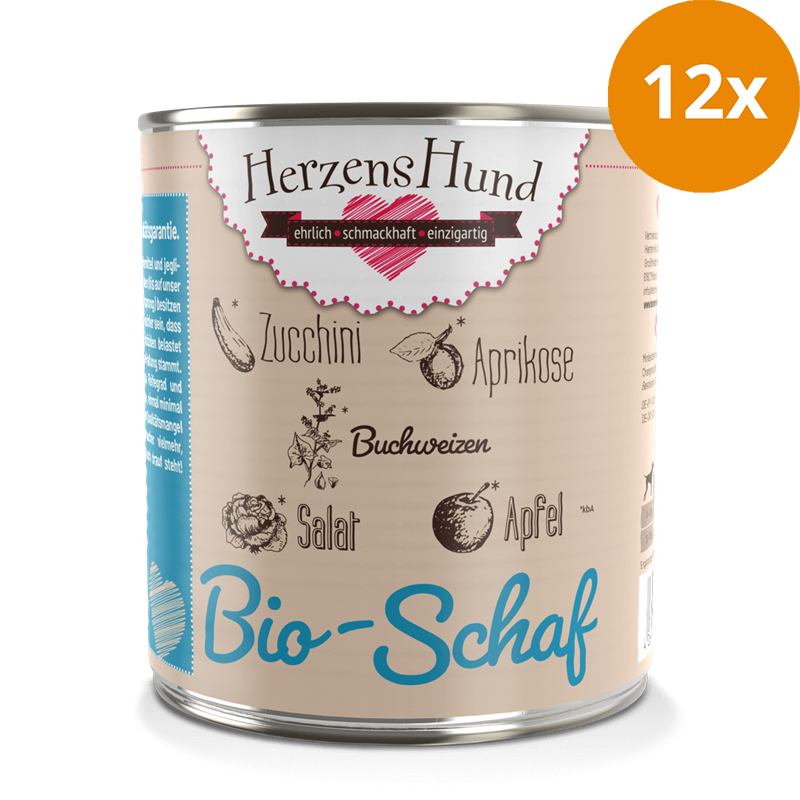 HerzensHund Bio Schaf mit Bio Gemüse 800 g