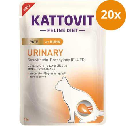 Kattovit PB Feline Diet Urinary Paté mit Huhn 85 g