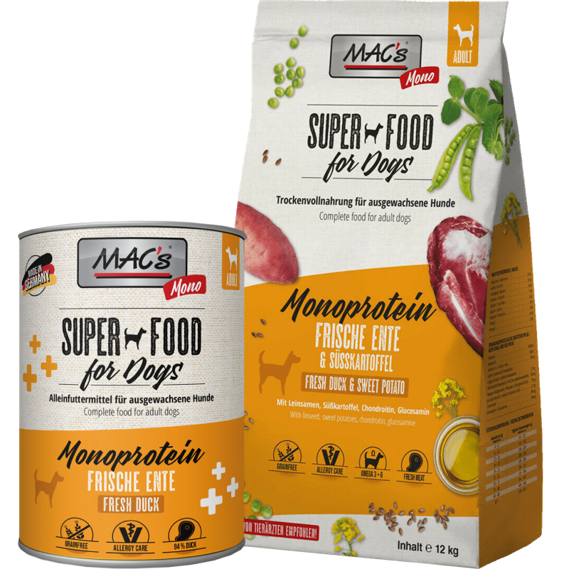 Kombipaket MAC's Dog Monoprotein Ente