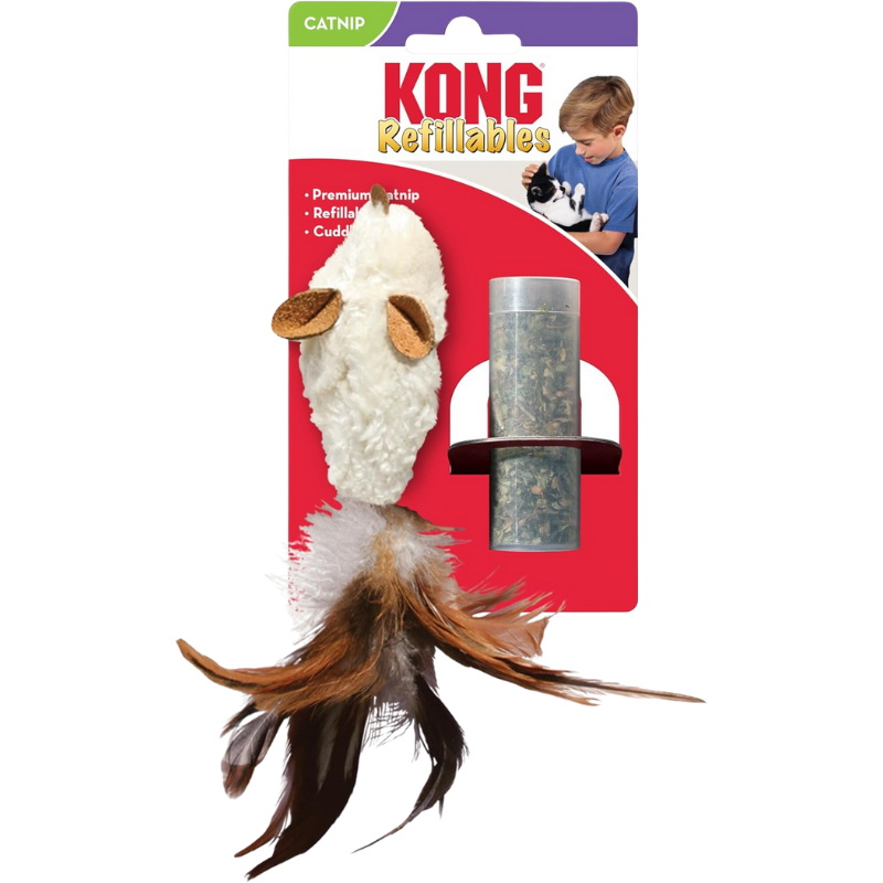 KONG Cat Refillables Feather Mouse