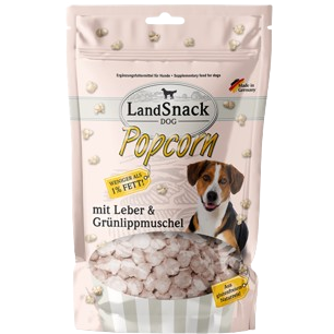 LandSnack Dog Popcorn mit Leber und Grünlippmuschel 100 g