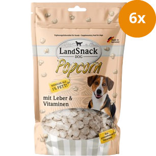 LandSnack Dog Popcorn mit Leber und Vitaminen 100 g