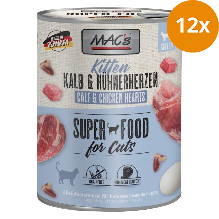 MAC's Cat Kitten Kalb & Hühnerherzen 800 g