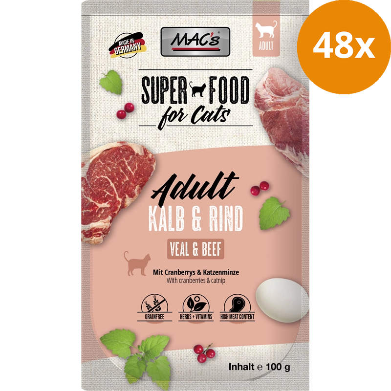 MAC's Cat Pouch Kalb & Rind 100 g