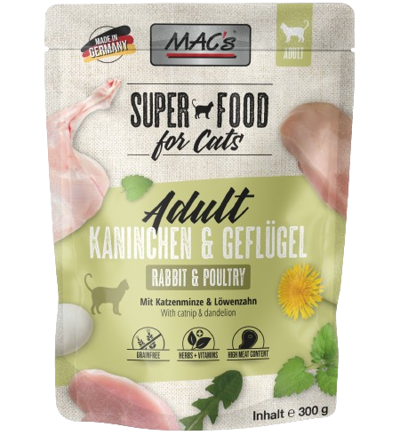 MAC's Cat Pouch Kaninchen & Geflügel 300 g