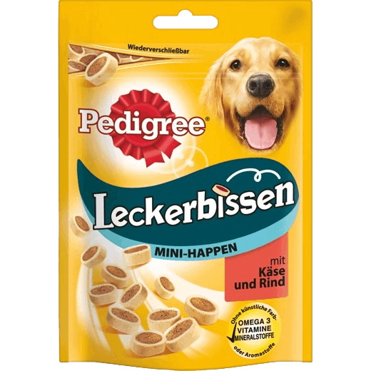 Pedigree Snack Leckerbissen Tasty Minis Rind + Käse