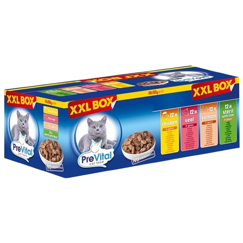 PreVital Cat XXL Box 48 x 100g PB Multipack