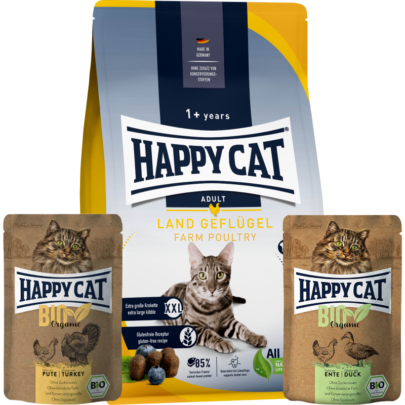 Probierpaket Happy Cat Geflügelsorten