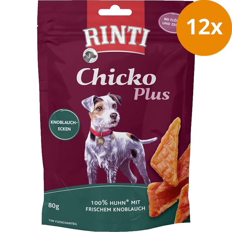 Rinti Chicko Plus Knoblauch Ecken 80 g