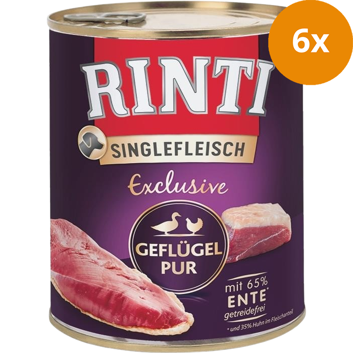 Rinti Singlefleisch Exclusive Geflügel Pur 800 g