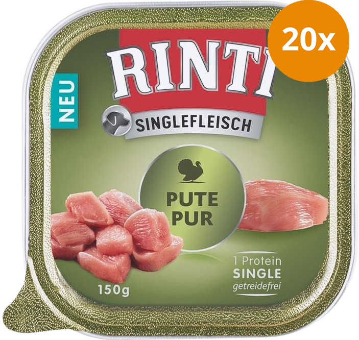 Rinti Singlefleisch Schale Pute Pur 150 g