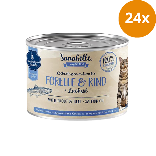 Sanabelle Nassfutter mit Forelle & Rind 195 g