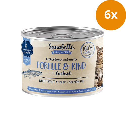 Sanabelle Nassfutter mit Forelle & Rind 195 g