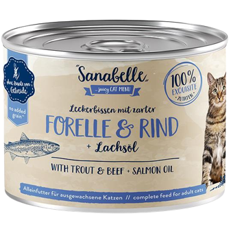 Sanabelle Nassfutter mit Forelle & Rind 195 g