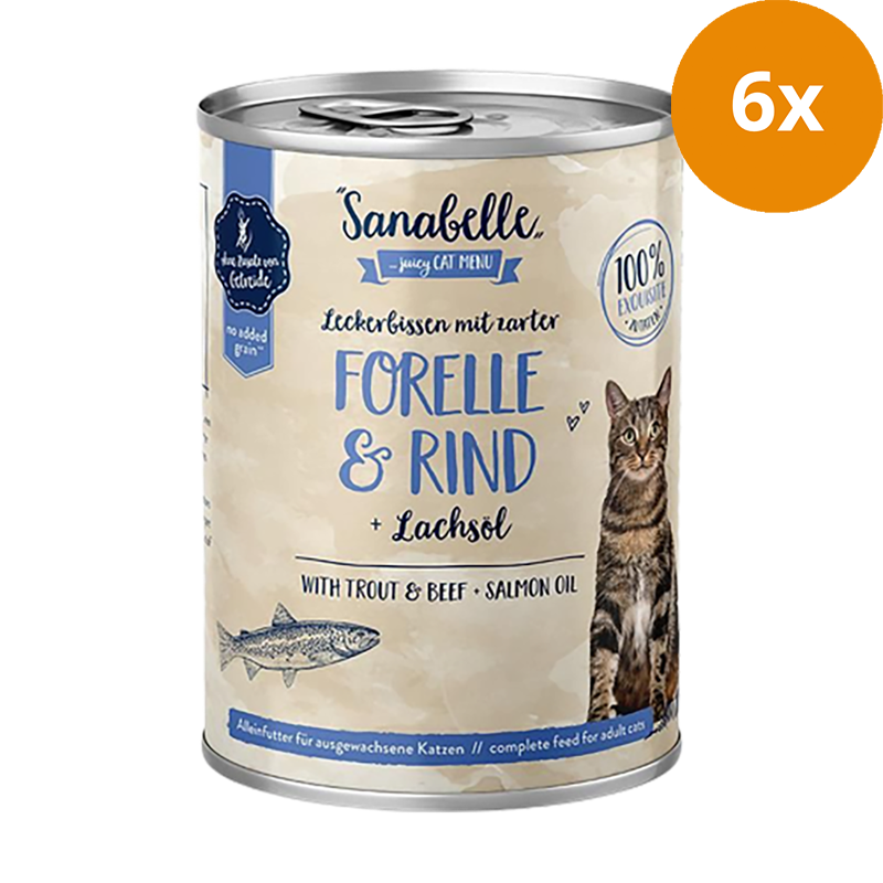 Sanabelle Nassfutter mit Forelle & Rind 400 g