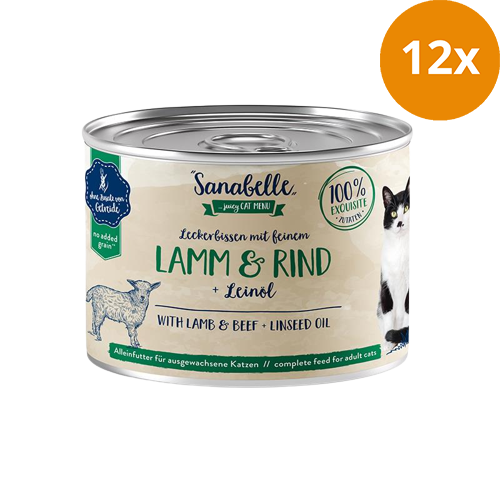 Sanabelle Nassfutter mit Lamm & Rind 195 g