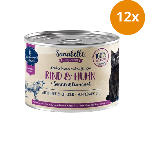 Sanabelle Nassfutter mit Rind & Huhn 195 g