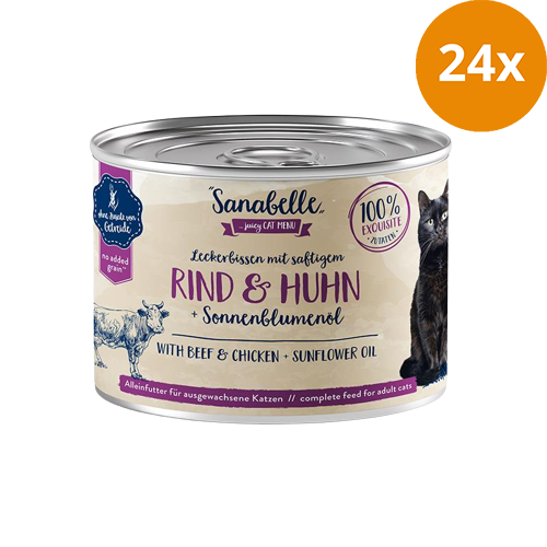 Sanabelle Nassfutter mit Rind & Huhn 195 g