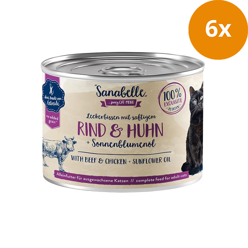 Sanabelle Nassfutter mit Rind & Huhn 195 g