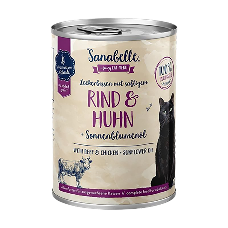 Sanabelle Nassfutter mit Huhn & Rind 400 g